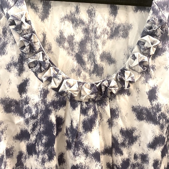 Halogen Silk White & Purple Silk Tanktop Blouse - Picture 3 of 11